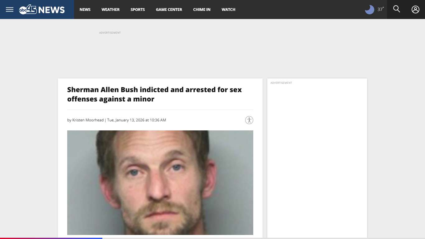 Sherman Allen Bush indicted and arrested for sex offenses against a minor
