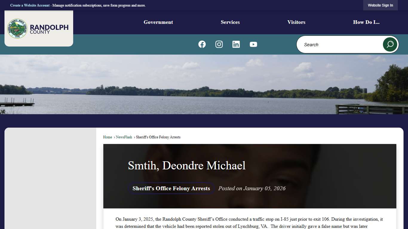 Smtih, Deondre Michael • Randolph County, NC