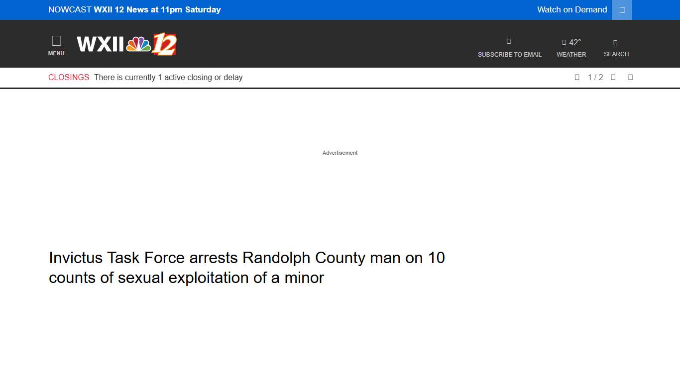 Randolph Co. man arrested on sexual exploitation of a minor